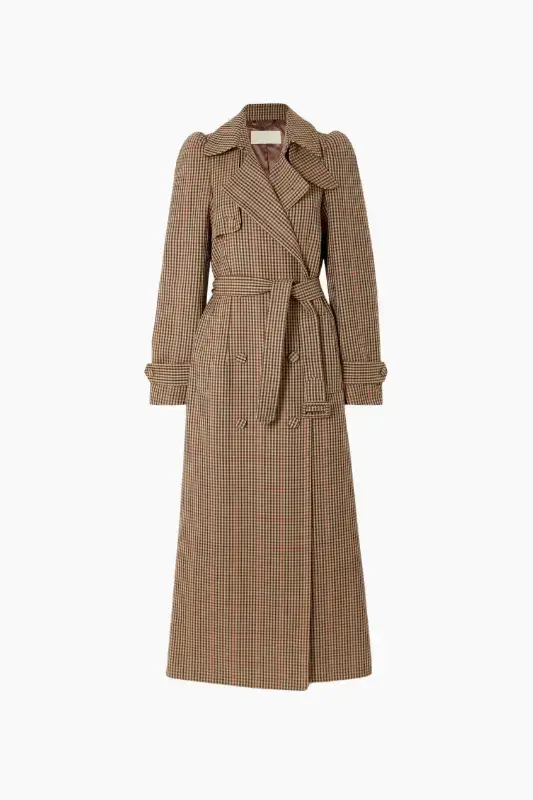 Women’s Double-Breasted Wool Trench Coat Dry Cleaning