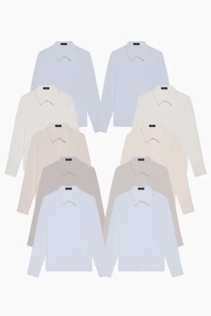 10 Shirt Bundle – Women’s Cotton Shirt, Dry Cleaned & Hung