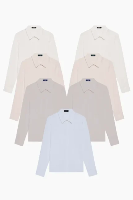 Women’s Cotton Shirt Dry Cleaning Bundle – 7 Shirts
