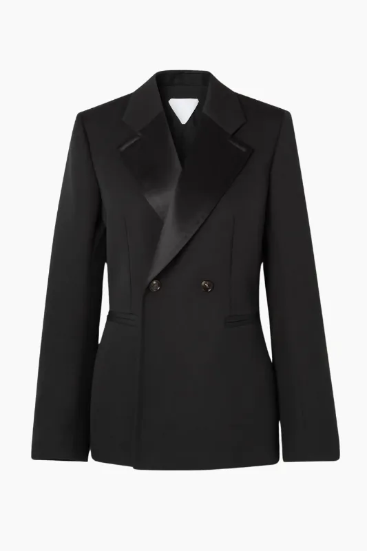 Expert Dry Cleaning for Satin-Trimmed Wool Double-Breasted Blazers