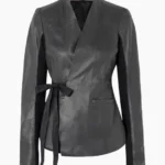 Women's Leather Wrap Jacket Cleaning - Luxury Dry Cleaning Service