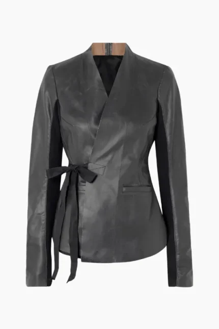 Women's Leather Wrap Jacket Cleaning - Luxury Dry Cleaning Service
