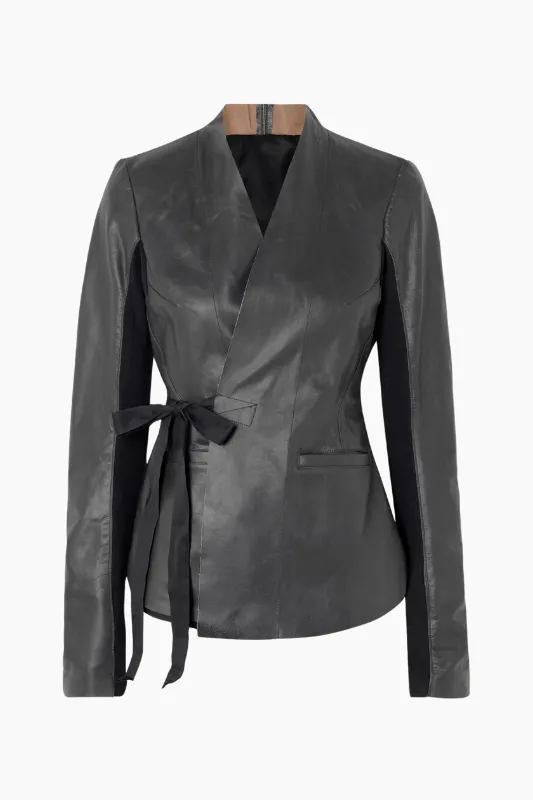 LAVE_Women's Leather Wrap Jacket Cleaning - Luxury Dry Cleaning Service