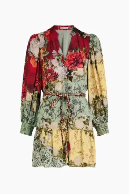 LAVE_Viscose_LONG SLEEVE BUTTON FRONT MINI DRESS