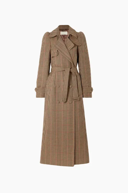 Women's Double-Breasted Wool Trench Coat Dry Cleaning